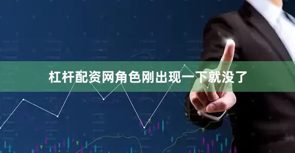 杠杆配资网角色刚出现一下就没了